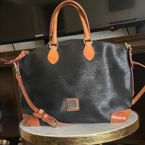 Dooney & Bourke Black and Brown Satchel